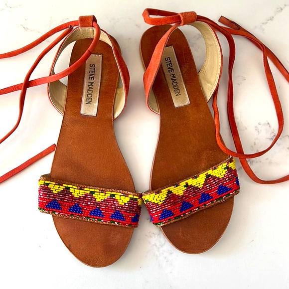 Steve Madden Colorful Beaded Sandal - Picture 1 of 4